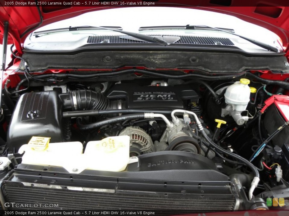 5.7 Liter HEMI OHV 16-Valve V8 2005 Dodge Ram 2500 Engine