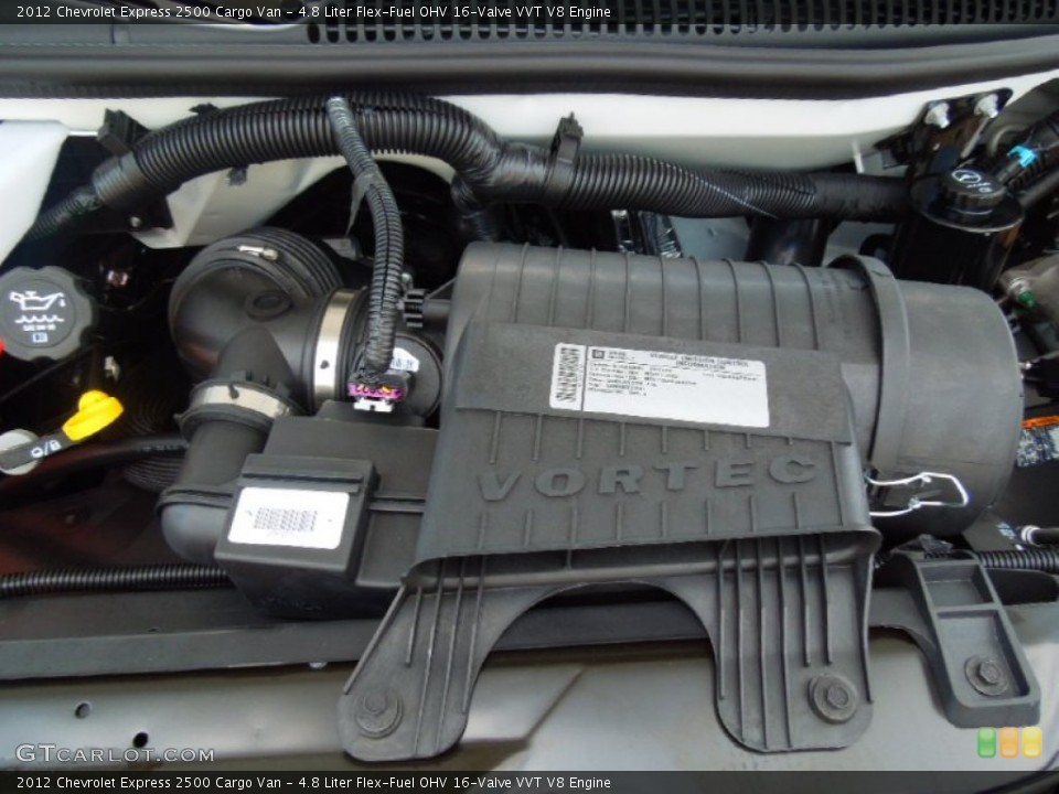4.8 Liter Flex-Fuel OHV 16-Valve VVT V8 2012 Chevrolet Express Engine