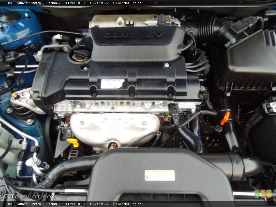 2.0 Liter DOHC 16-Valve VVT 4 Cylinder Engine for the 2008 Hyundai Elantra #69152349