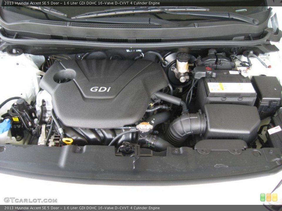 1.6 Liter GDI DOHC 16-Valve D-CVVT 4 Cylinder Engine for the 2013 Hyundai Accent #69183691