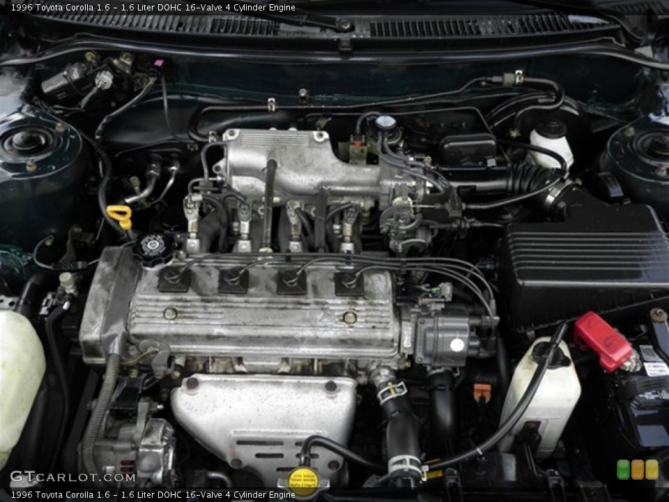 1.6 Liter DOHC 16-Valve 4 Cylinder 1996 Toyota Corolla Engine