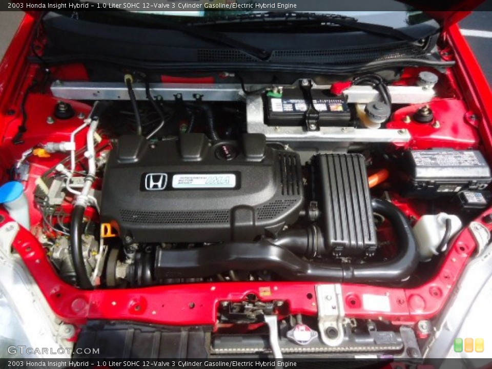 1.0 Liter SOHC 12-Valve 3 Cylinder Gasoline/Electric Hybrid 2003 Honda Insight Engine