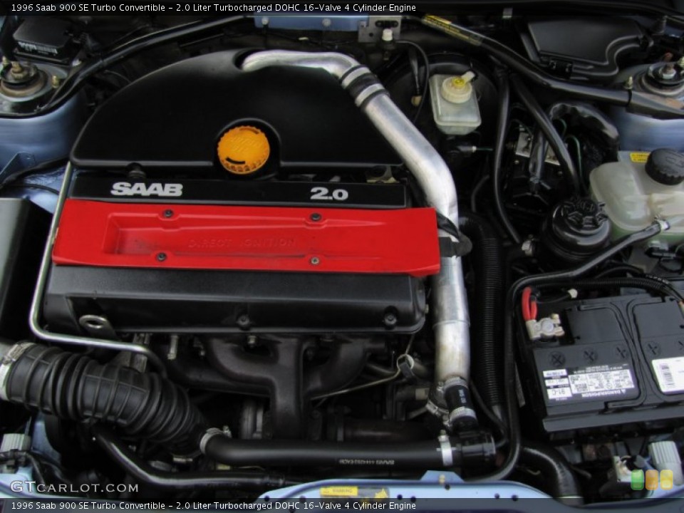 2.0 Liter Turbocharged DOHC 16-Valve 4 Cylinder 1996 Saab 900 Engine