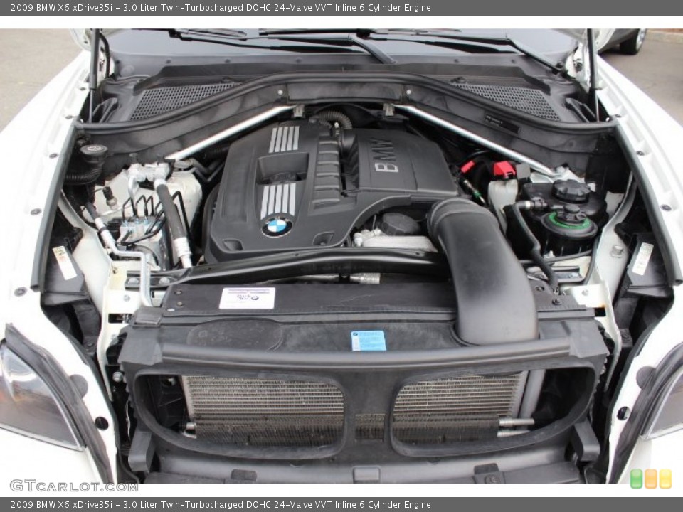 3.0 Liter Twin-Turbocharged DOHC 24-Valve VVT Inline 6 Cylinder 2009 BMW X6 Engine