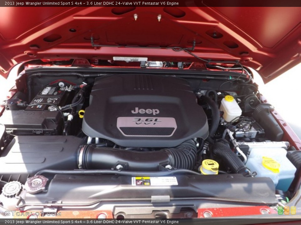 3.6 Liter DOHC 24-Valve VVT Pentastar V6 Engine for the 2013 Jeep Wrangler Unlimited #69436462