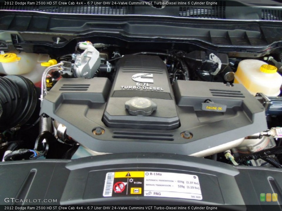 6.7 Liter OHV 24-Valve Cummins VGT Turbo-Diesel Inline 6 Cylinder Engine for the 2012 Dodge Ram 2500 HD #69438250