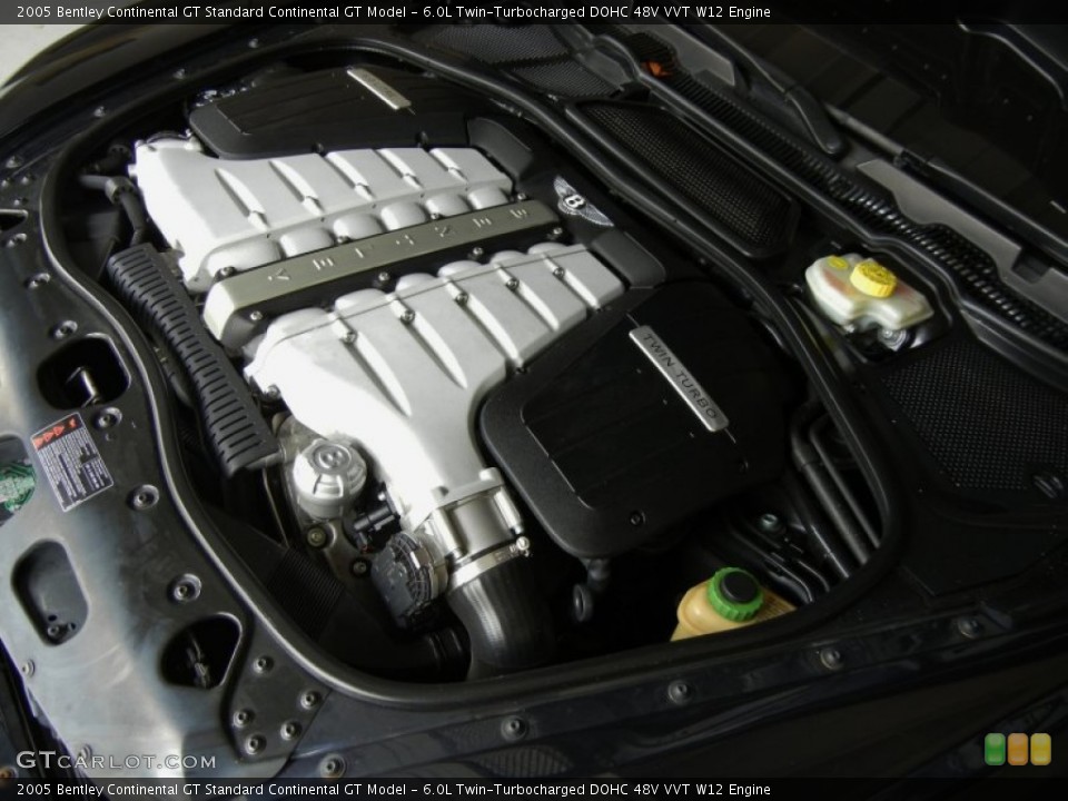 6.0L Twin-Turbocharged DOHC 48V VVT W12 Engine for the 2005 Bentley Continental GT #69481102