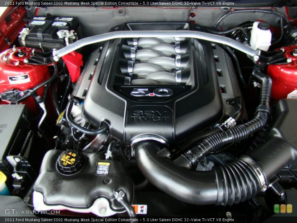 5.0 Liter Saleen DOHC 32-Valve Ti-VCT V8 2011 Ford Mustang Engine