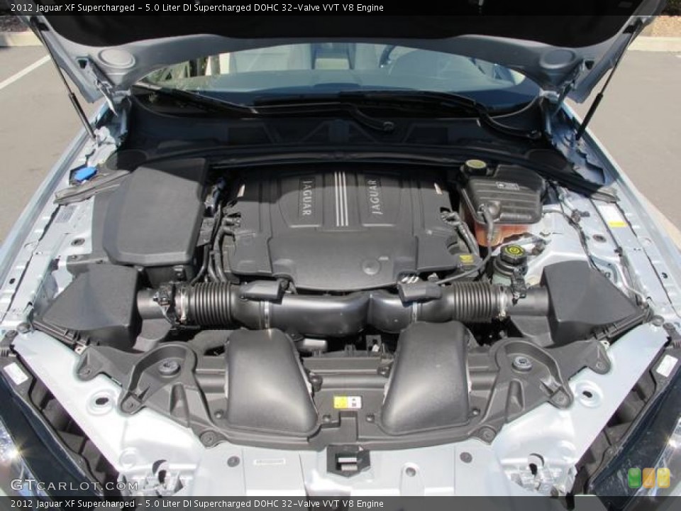 5.0 Liter DI Supercharged DOHC 32-Valve VVT V8 2012 Jaguar XF Engine