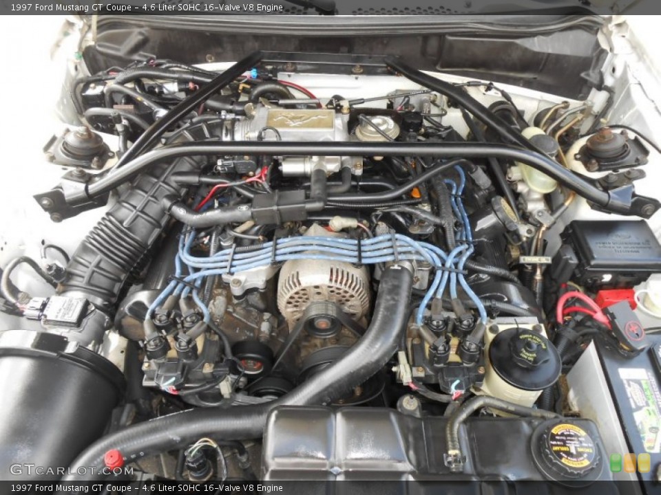 4.6 Liter SOHC 16-Valve V8 Engine for the 1997 Ford Mustang #69559491