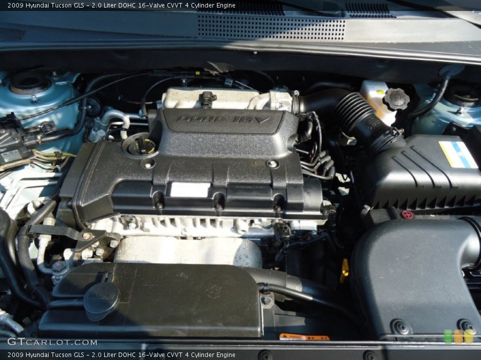 2.0 Liter DOHC 16-Valve CVVT 4 Cylinder 2009 Hyundai Tucson Engine