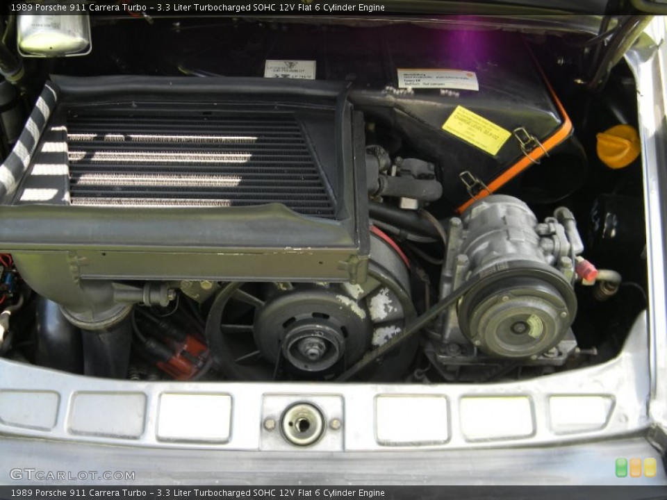 3.3 Liter Turbocharged SOHC 12V Flat 6 Cylinder 1989 Porsche 911 Engine