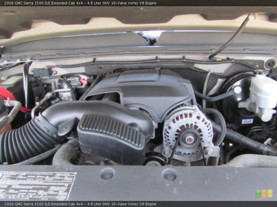 4.8 Liter OHV 16-Valve Vortec V8 2009 GMC Sierra 1500 Engine