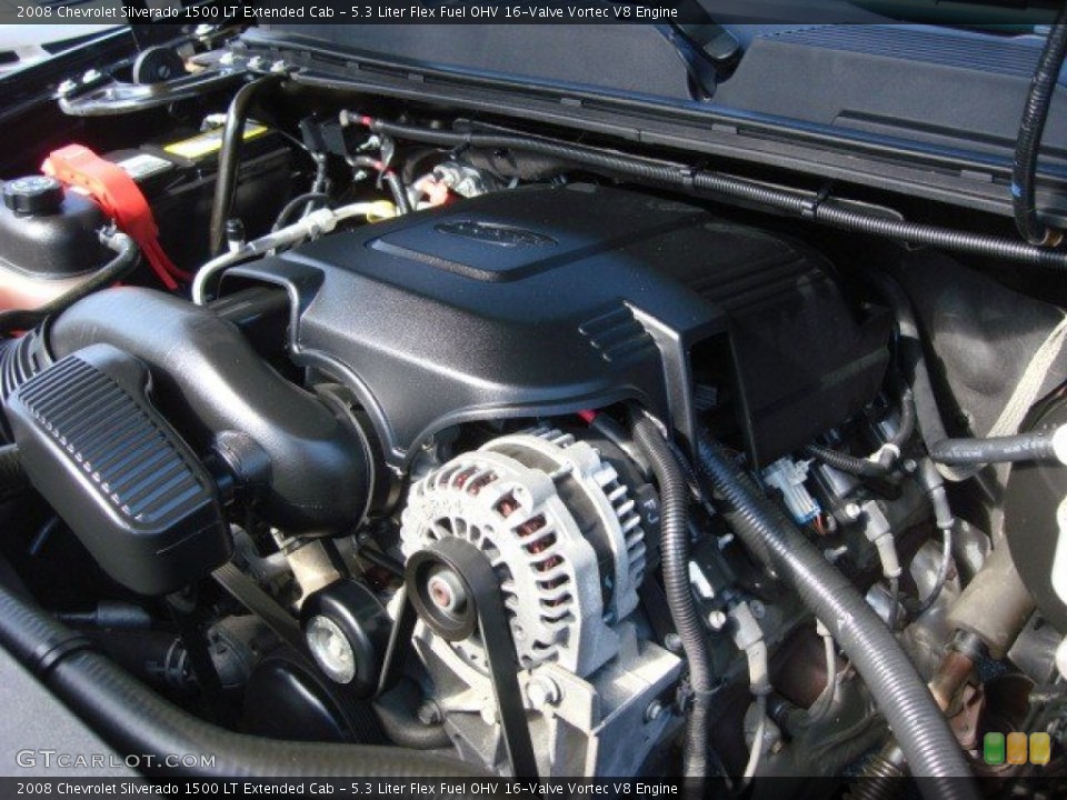 5.3 Liter Flex Fuel OHV 16-Valve Vortec V8 Engine for the 2008 Chevrolet Silverado 1500 #69689598