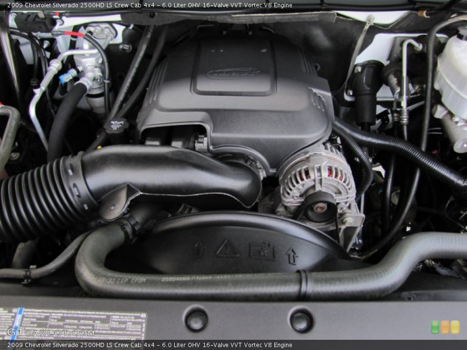 6.0 Liter OHV 16-Valve VVT Vortec V8 Engine for the 2009 Chevrolet Silverado 2500HD #69725064