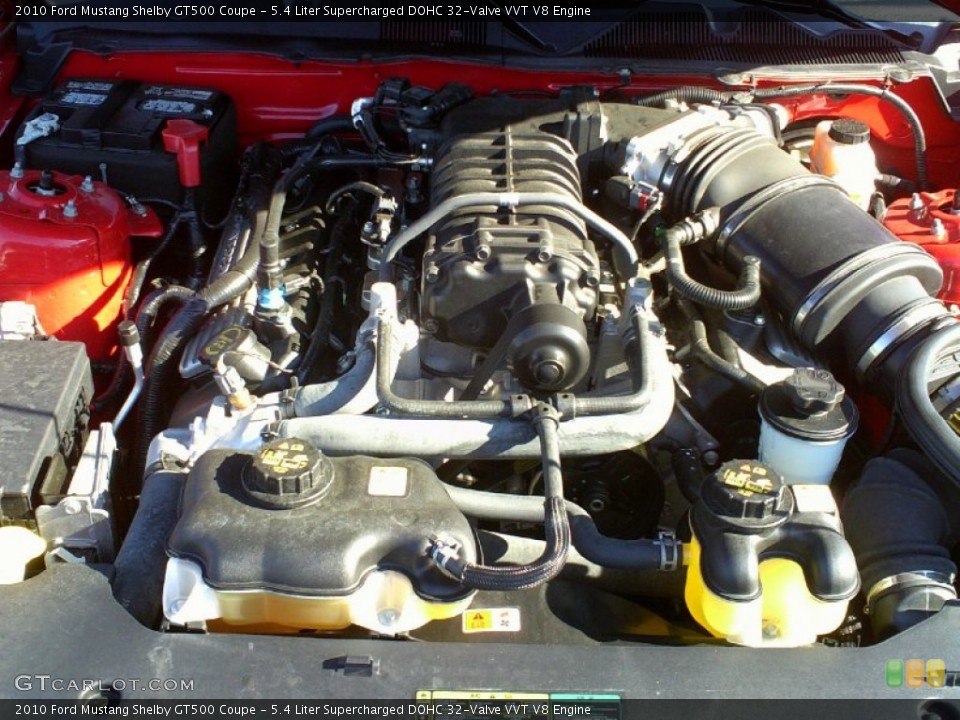 5.4 Liter Supercharged DOHC 32-Valve VVT V8 Engine for the 2010 Ford Mustang #69732262