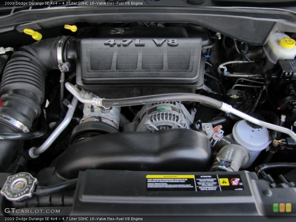4.7 Liter SOHC 16-Valve Flex-Fuel V8 Engine for the 2009 Dodge Durango #69742657