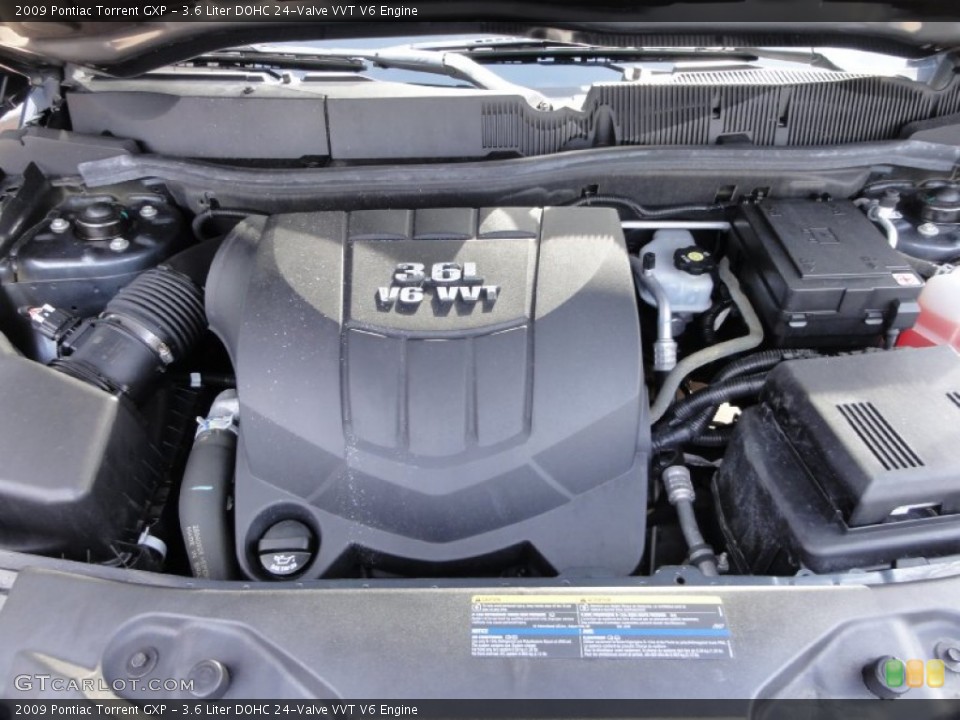 3.6 Liter DOHC 24-Valve VVT V6 2009 Pontiac Torrent Engine