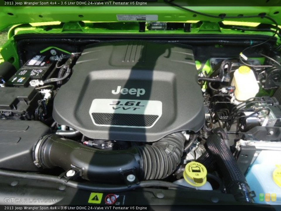 3.6 Liter DOHC 24-Valve VVT Pentastar V6 Engine for the 2013 Jeep Wrangler #69783412