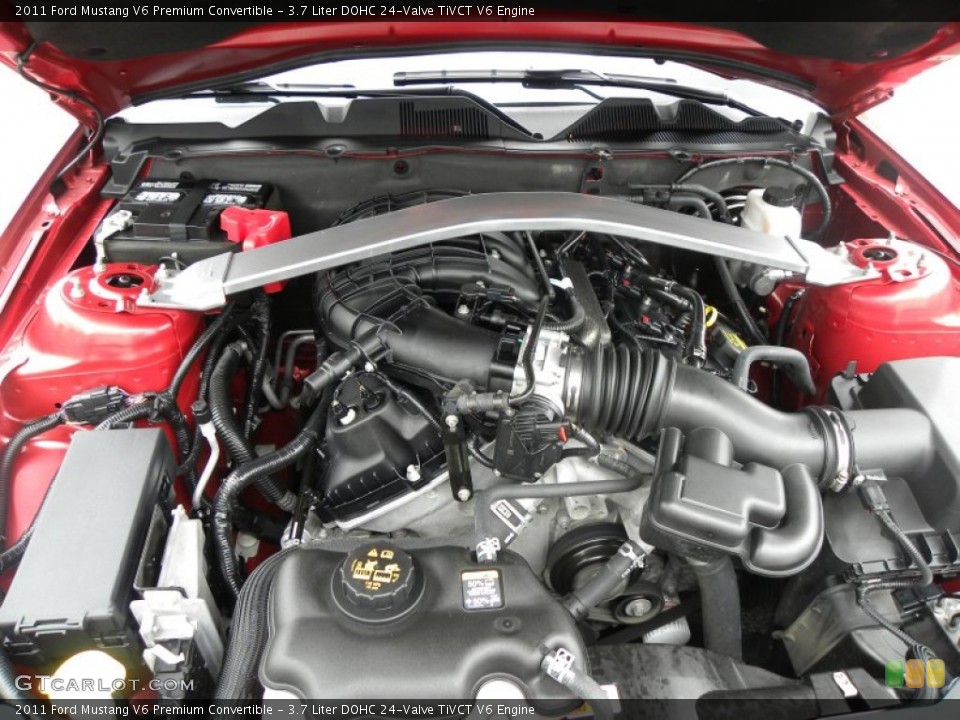 3.7 Liter DOHC 24-Valve TiVCT V6 Engine for the 2011 Ford Mustang #69803692