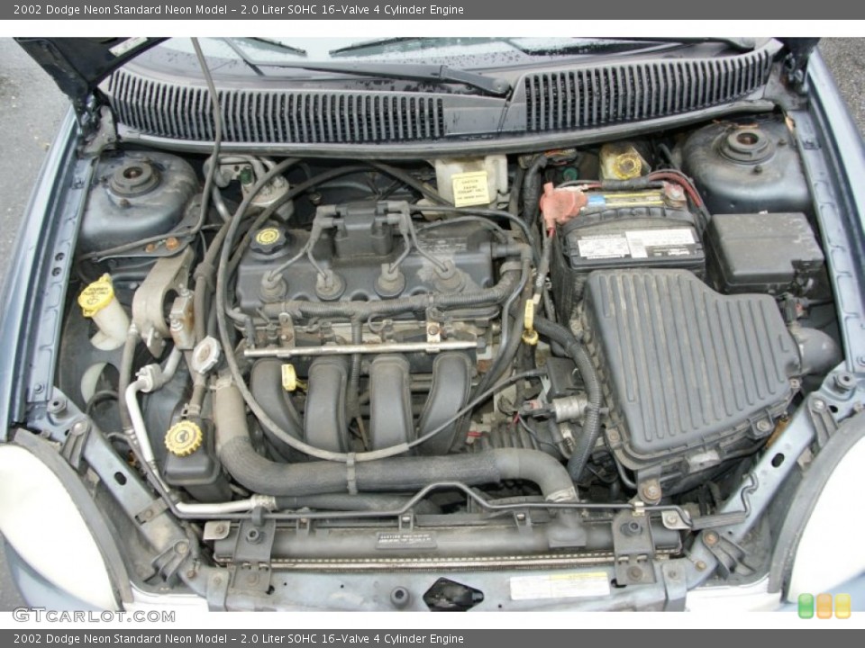 2.0 Liter SOHC 16-Valve 4 Cylinder 2002 Dodge Neon Engine