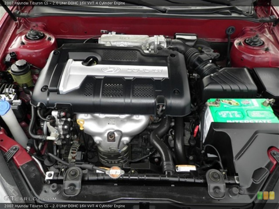 2.0 Liter DOHC 16V VVT 4 Cylinder 2007 Hyundai Tiburon Engine