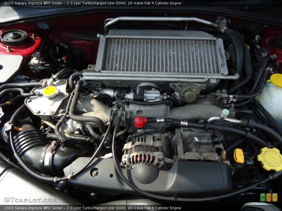 2.0 Liter Turbocharged Liter DOHC 16-Valve Flat 4 Cylinder 2003 Subaru Impreza Engine