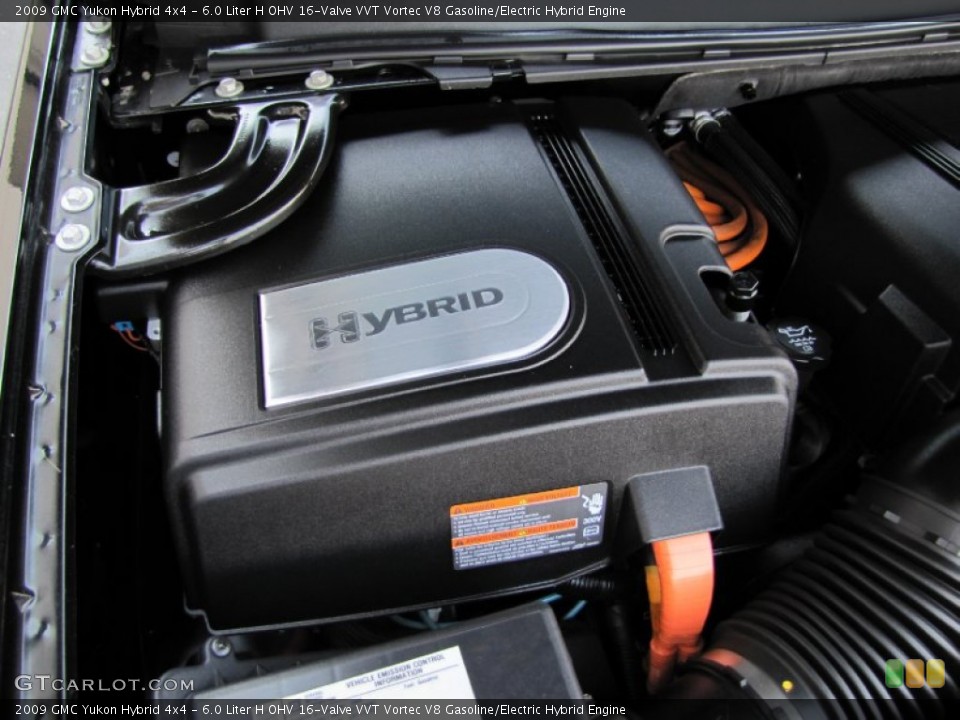 6.0 Liter H OHV 16-Valve VVT Vortec V8 Gasoline/Electric Hybrid Engine for the 2009 GMC Yukon #69861265
