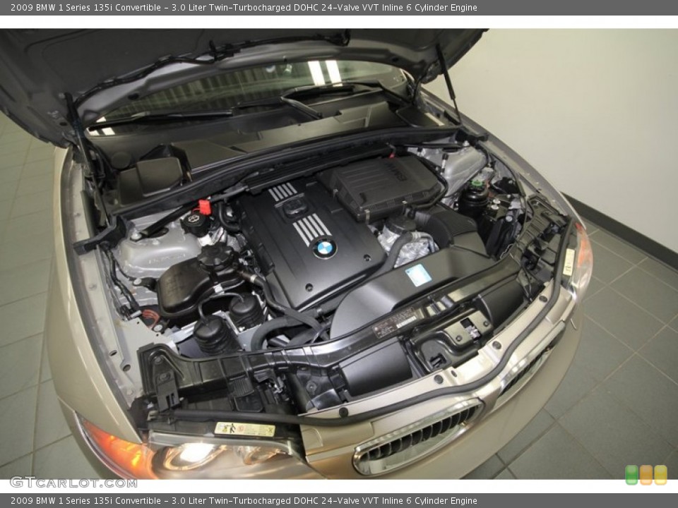 3.0 Liter Twin-Turbocharged DOHC 24-Valve VVT Inline 6 Cylinder 2009 BMW 1 Series Engine