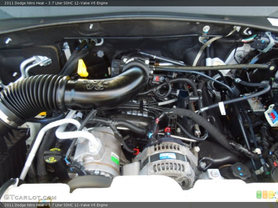 3.7 Liter SOHC 12-Valve V6 2011 Dodge Nitro Engine