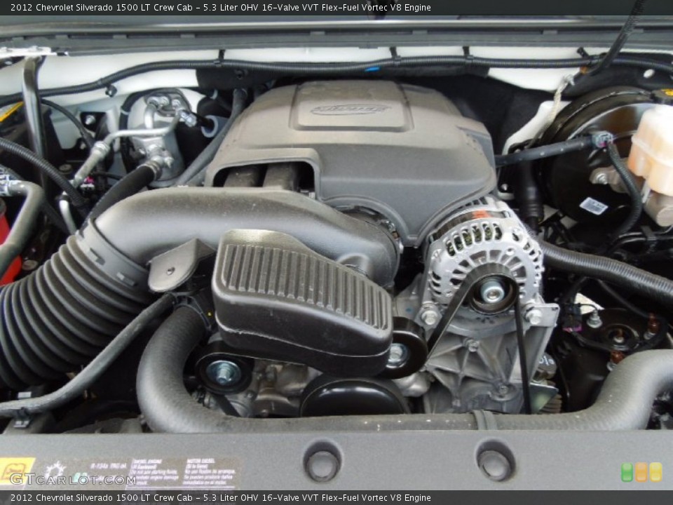 5.3 Liter OHV 16-Valve VVT Flex-Fuel Vortec V8 2012 Chevrolet Silverado 1500 Engine