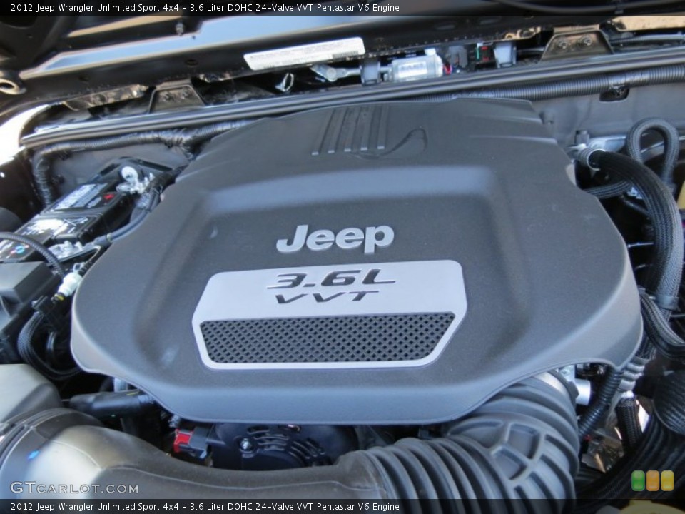 3.6 Liter DOHC 24-Valve VVT Pentastar V6 Engine for the 2012 Jeep Wrangler Unlimited #69961297