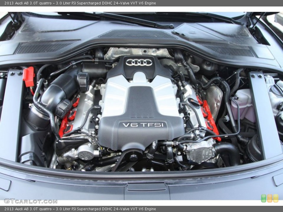 3.0 Liter FSI Supercharged DOHC 24-Valve VVT V6 2013 Audi A8 Engine