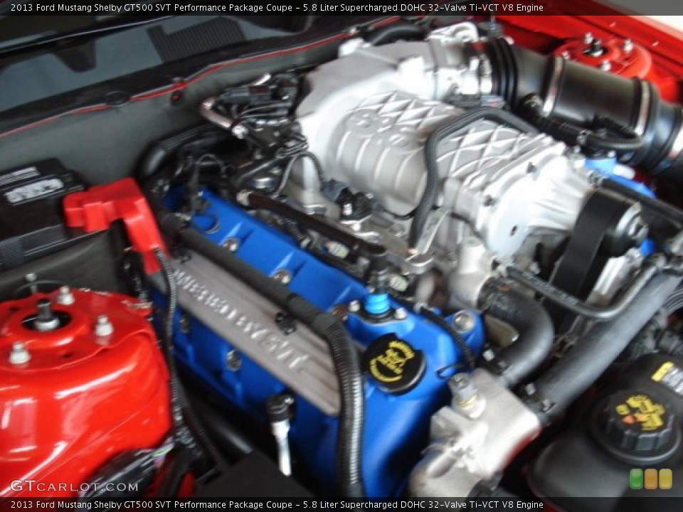 5.8 Liter Supercharged DOHC 32-Valve Ti-VCT V8 Engine for the 2013 Ford Mustang #69966391