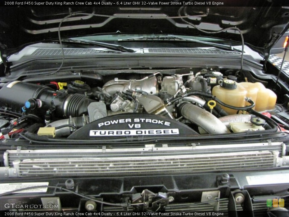 6.4 Liter OHV 32-Valve Power Stroke Turbo Diesel V8 2008 Ford F450 Super Duty Engine