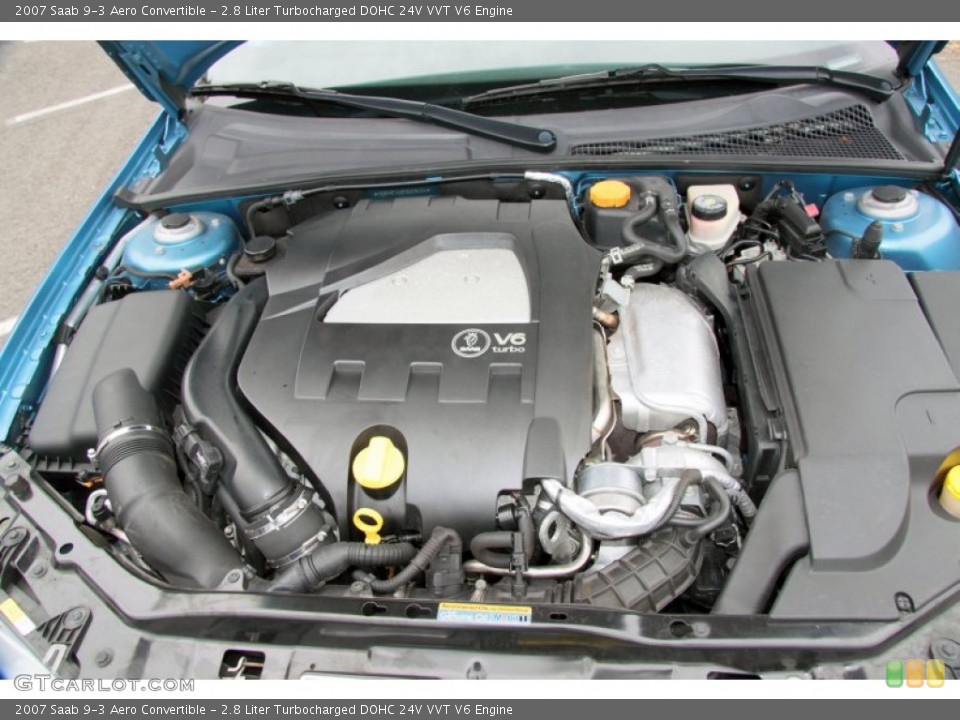 2.8 Liter Turbocharged DOHC 24V VVT V6 2007 Saab 9-3 Engine