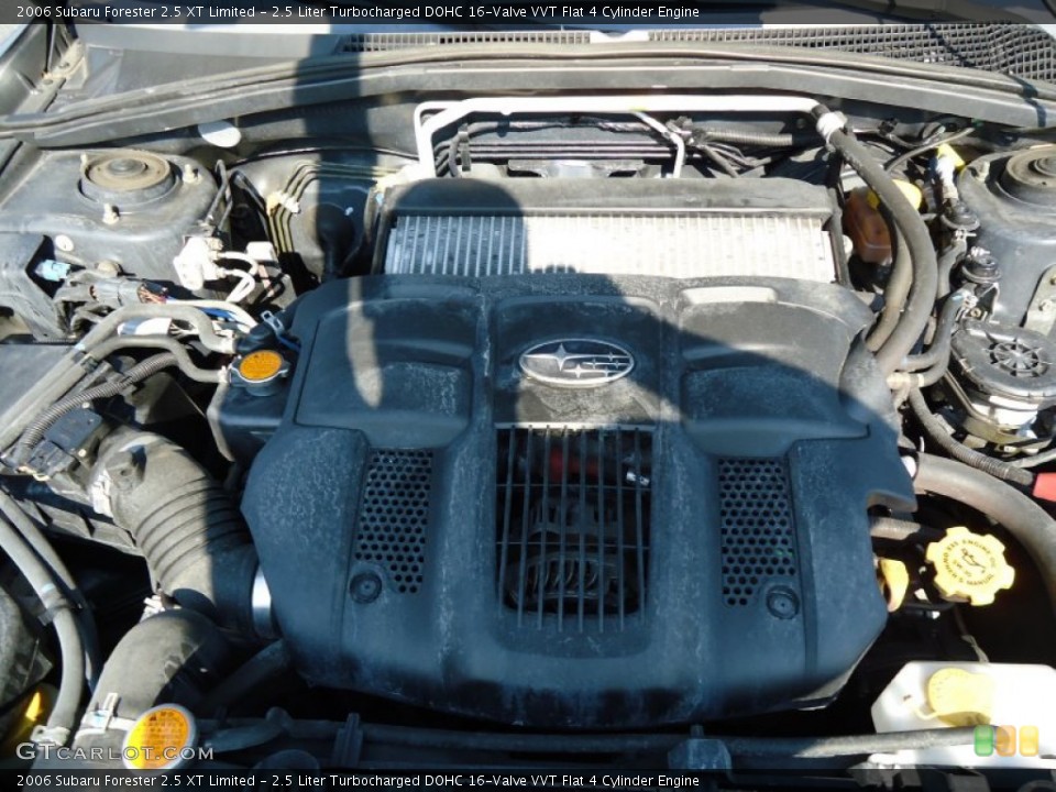 2.5 Liter Turbocharged DOHC 16-Valve VVT Flat 4 Cylinder 2006 Subaru Forester Engine