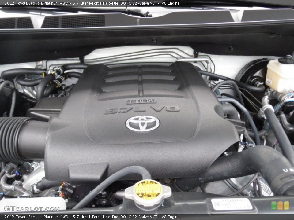 5.7 Liter i-Force Flex-Fuel DOHC 32-Valve VVT-i V8 Engine for the 2012 Toyota Sequoia #70169276