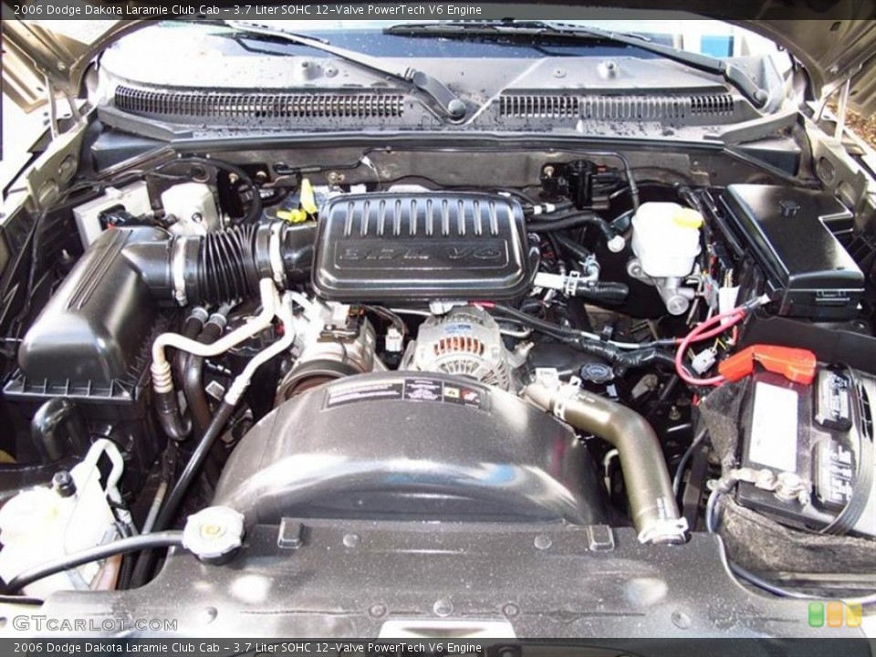 3.7 Liter SOHC 12-Valve PowerTech V6 2006 Dodge Dakota Engine