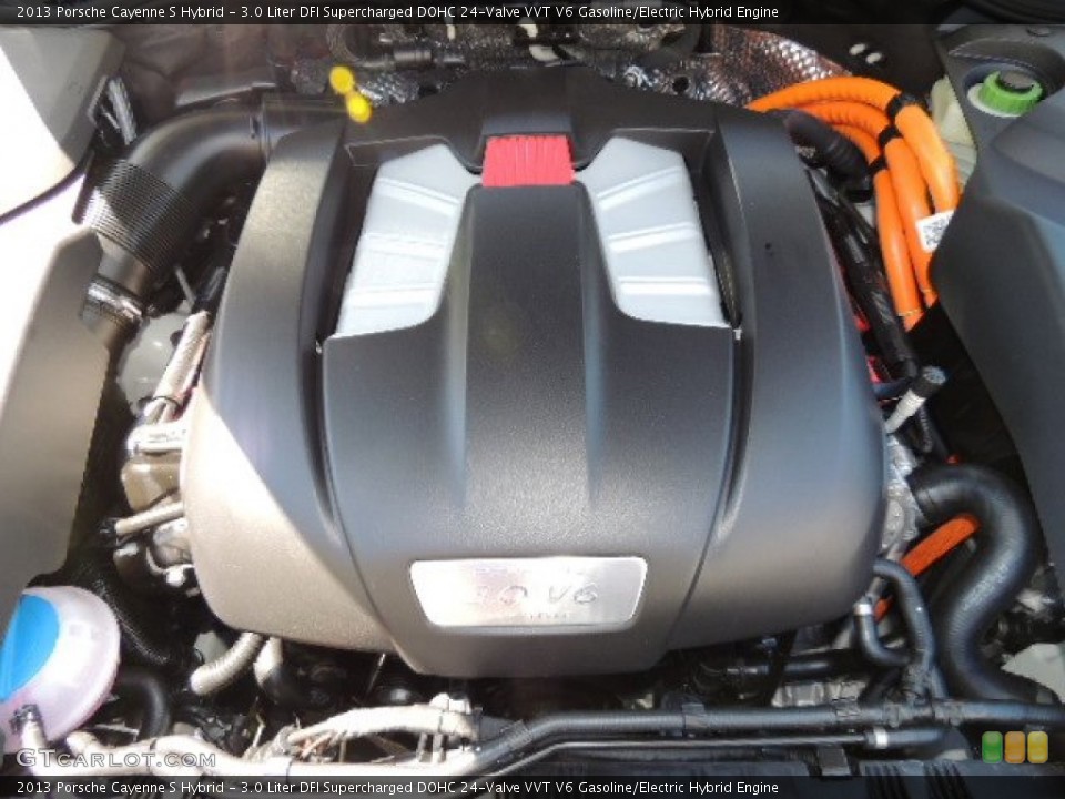 3.0 Liter DFI Supercharged DOHC 24-Valve VVT V6 Gasoline/Electric Hybrid Engine for the 2013 Porsche Cayenne #70178927