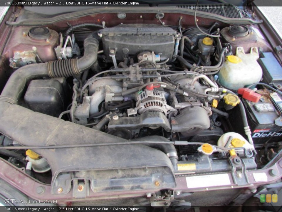2.5 Liter SOHC 16-Valve Flat 4 Cylinder Engine for the 2001 Subaru Legacy #70182125