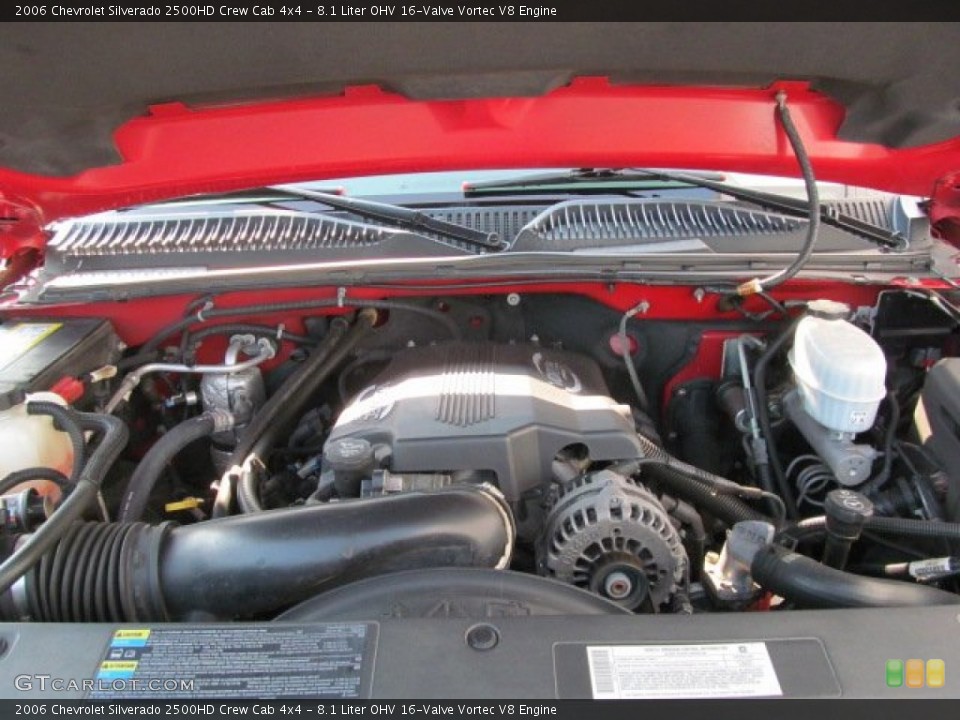 8.1 Liter OHV 16-Valve Vortec V8 2006 Chevrolet Silverado 2500HD Engine