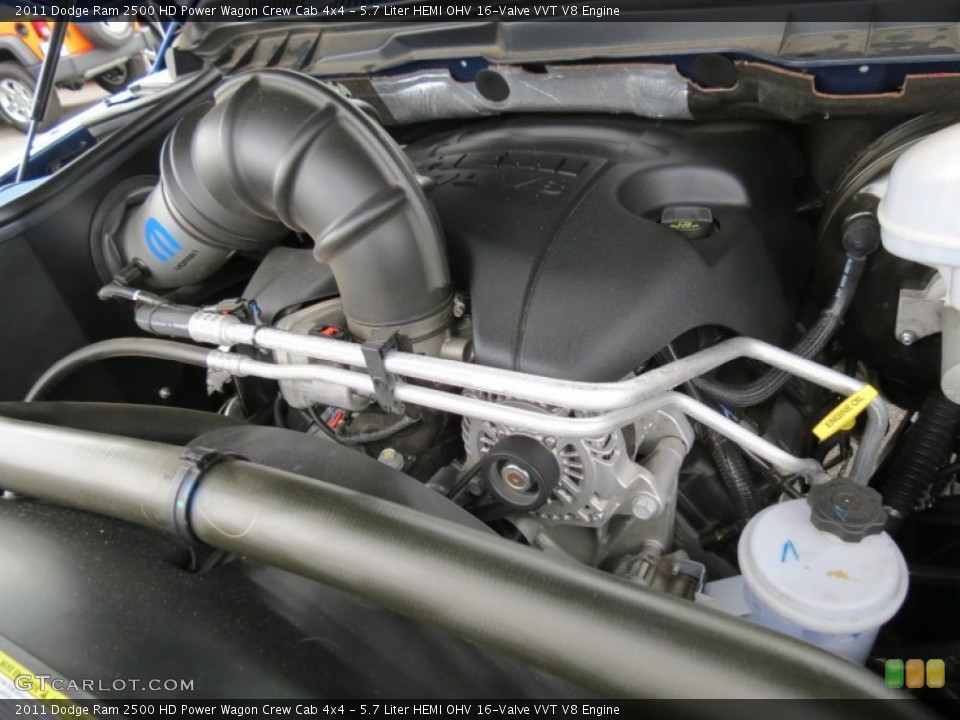 5.7 Liter HEMI OHV 16-Valve VVT V8 2011 Dodge Ram 2500 HD Engine