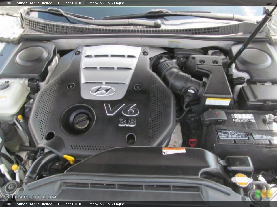3.8 Liter DOHC 24-Valve VVT V6 Engine for the 2006 Hyundai Azera #70324464