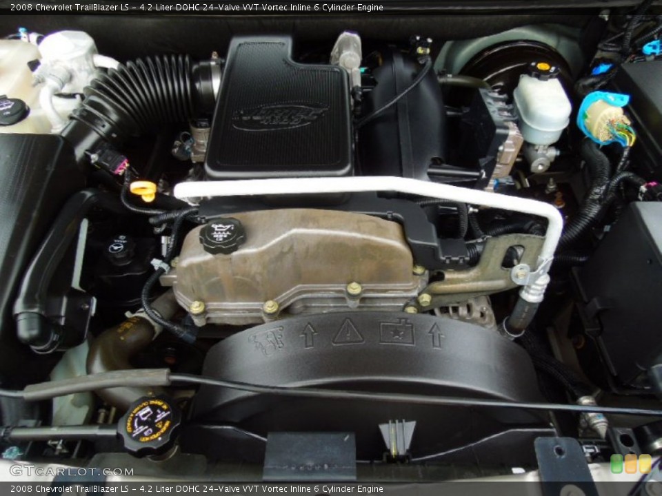 4.2 Liter DOHC 24-Valve VVT Vortec Inline 6 Cylinder 2008 Chevrolet TrailBlazer Engine