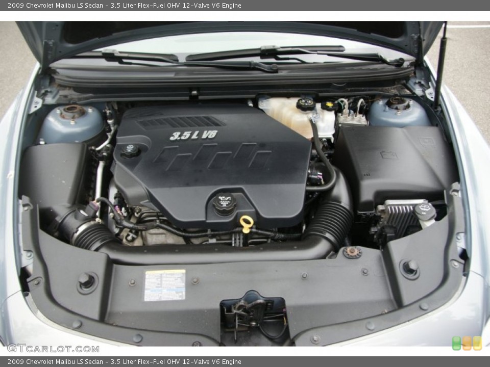 3.5 Liter Flex-Fuel OHV 12-Valve V6 2009 Chevrolet Malibu Engine