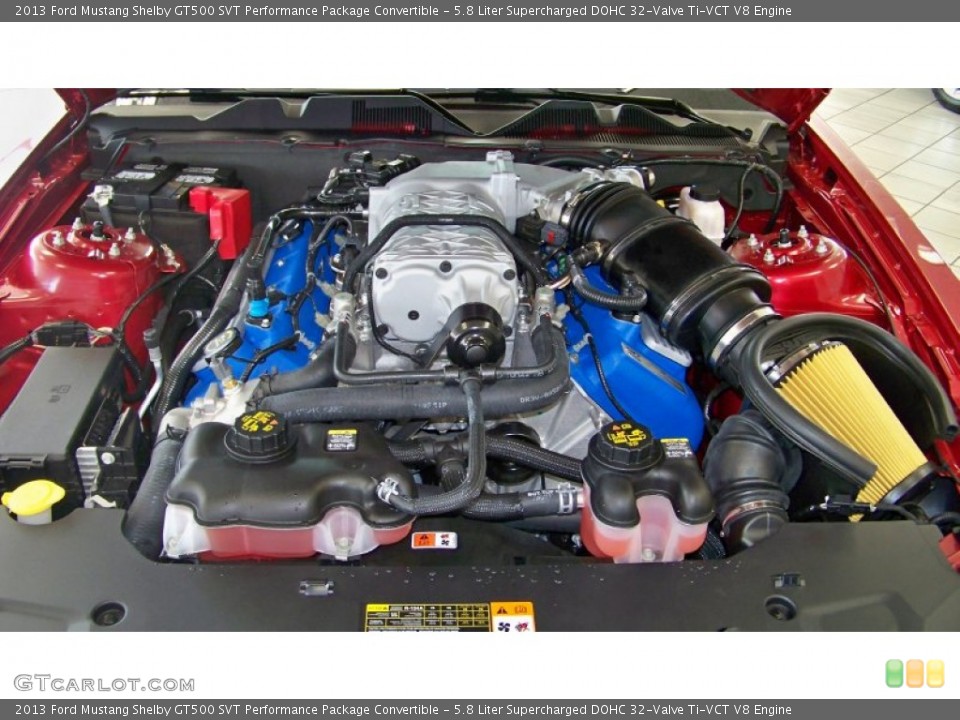 5.8 Liter Supercharged DOHC 32-Valve Ti-VCT V8 Engine for the 2013 Ford Mustang #70581591