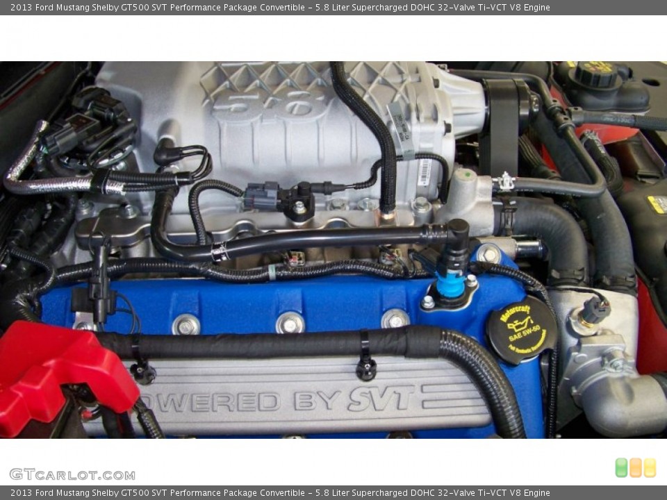 5.8 Liter Supercharged DOHC 32-Valve Ti-VCT V8 Engine for the 2013 Ford Mustang #70581600