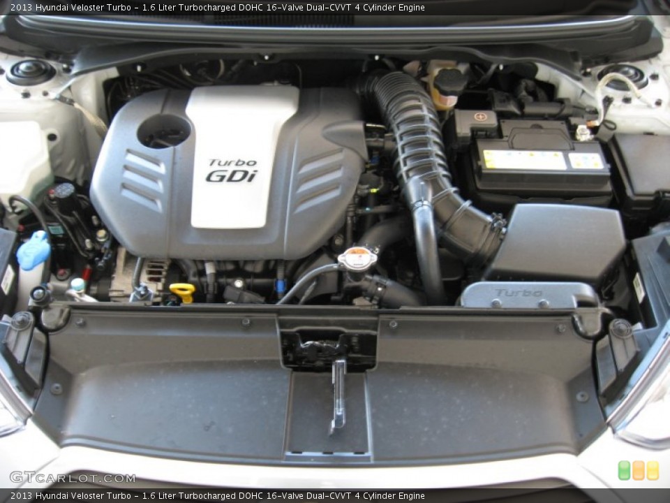 1.6 Liter Turbocharged DOHC 16-Valve Dual-CVVT 4 Cylinder Engine for the 2013 Hyundai Veloster #70643119