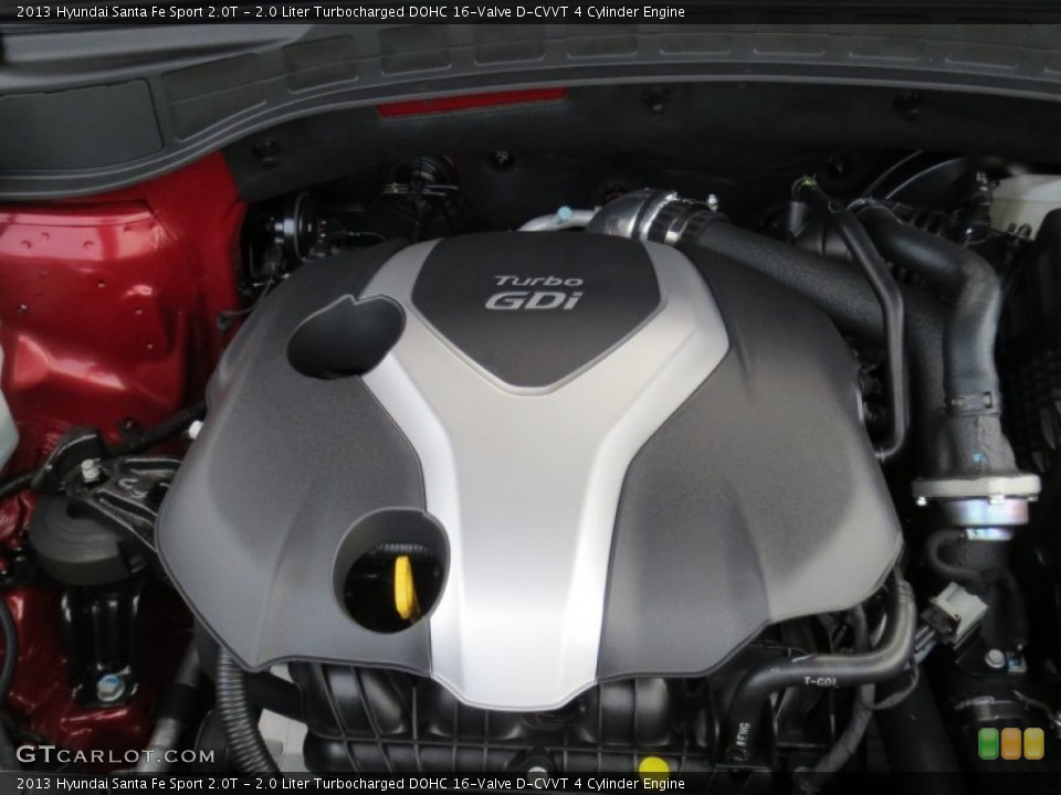 2.0 Liter Turbocharged DOHC 16-Valve D-CVVT 4 Cylinder Engine for the 2013 Hyundai Santa Fe #70731018